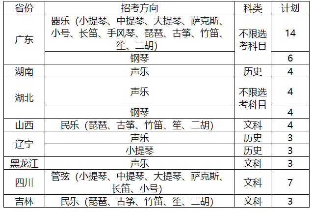 中山大學2021年藝術類音樂表演專業(yè)招生簡章